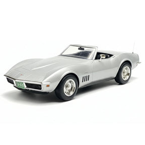 [Norev] 1:18 Chevrolet 1969 Corvette C3 Convertible Silver Model Car Resin