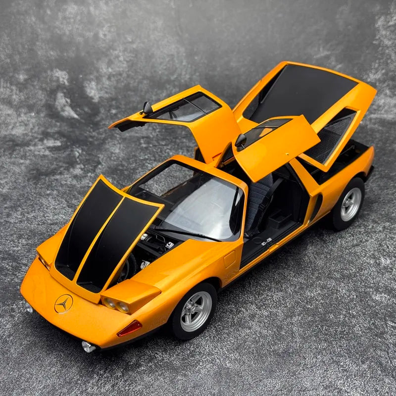 [Norev] 1:18 Mercedes-Benz 1970 C111 Yellow Model Car Die-Cast