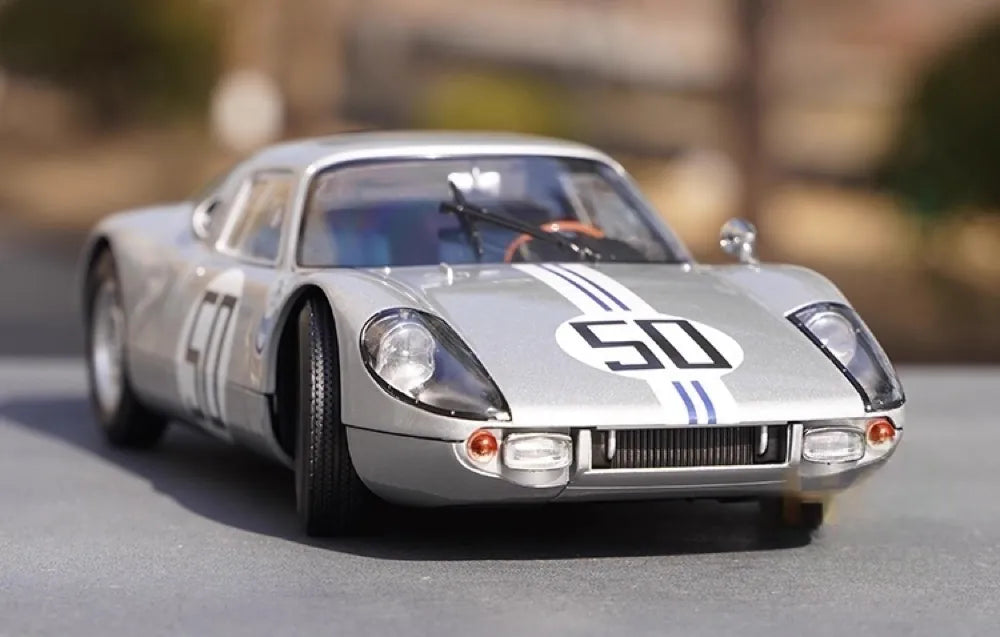 [Norev] 1:18 Porsche 1964 904 GTS American Challenge Silver Model Car Die-Cast