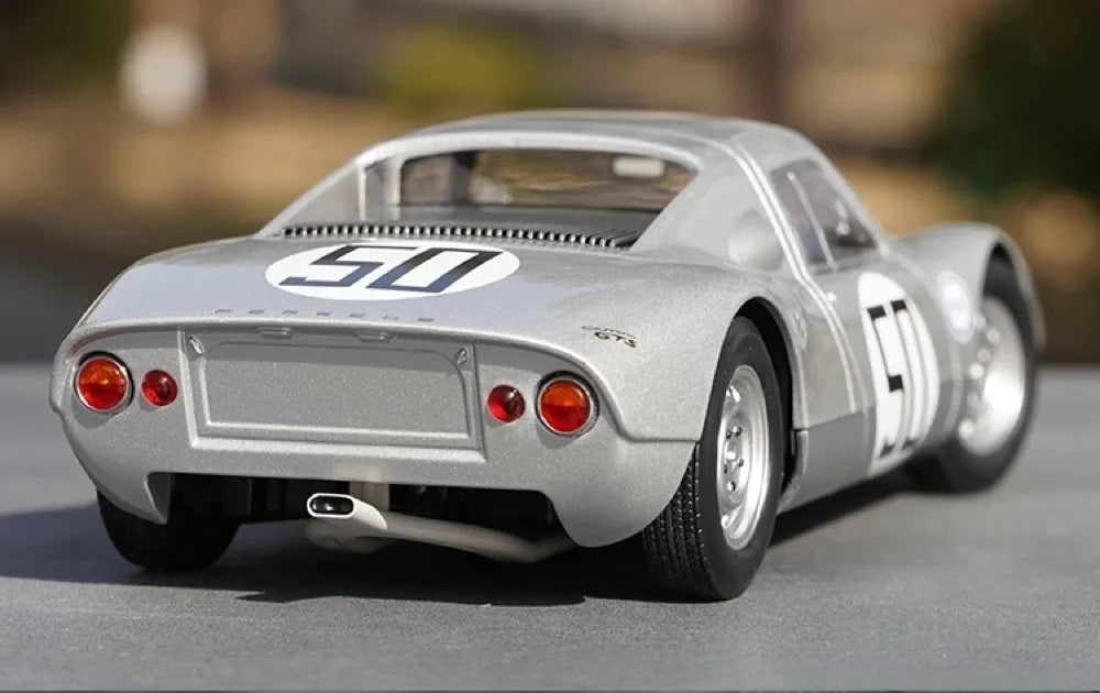 [Norev] 1:18 Porsche 1964 904 GTS American Challenge Silver Model Car Die-Cast