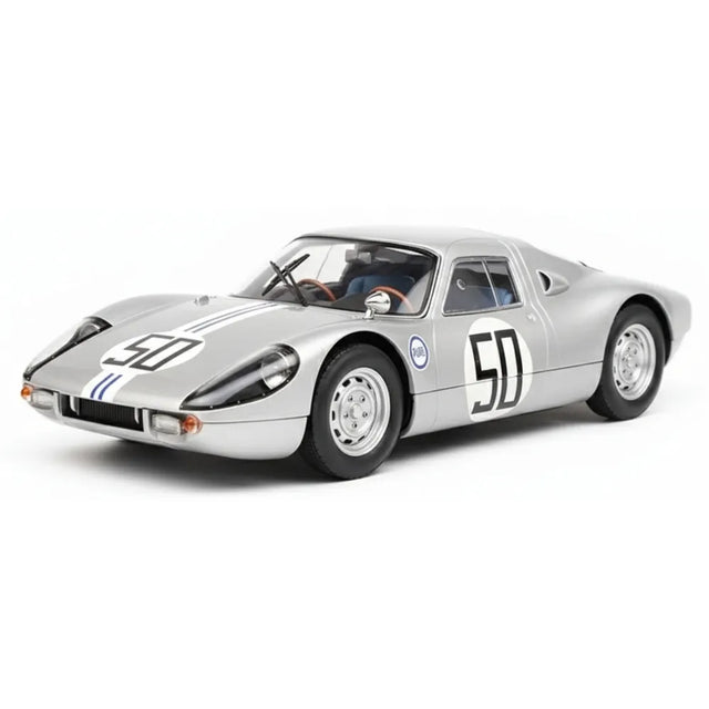 [Norev] 1:18 Porsche 1964 904 GTS American Challenge Silver Model Car Die-Cast