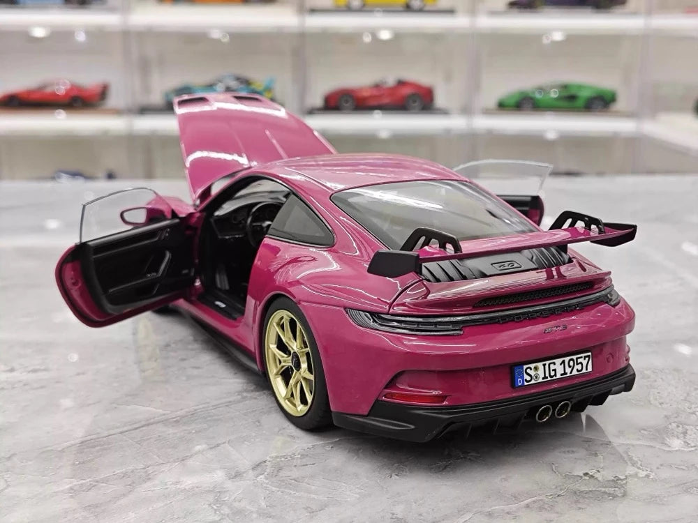 [Norev] 1:18 Porsche 2022 911 GT3 Rubystone Red Model Car Die-Cast