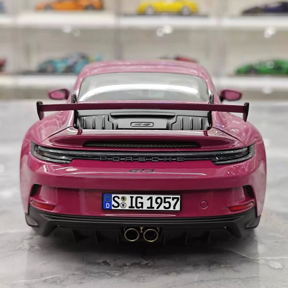 [Norev] 1:18 Porsche 2022 911 GT3 Rubystone Red Model Car Die-Cast