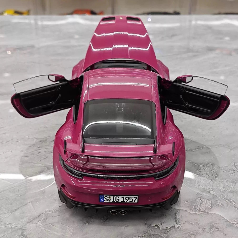 [Norev] 1:18 Porsche 2022 911 GT3 Rubystone Red Model Car Die-Cast