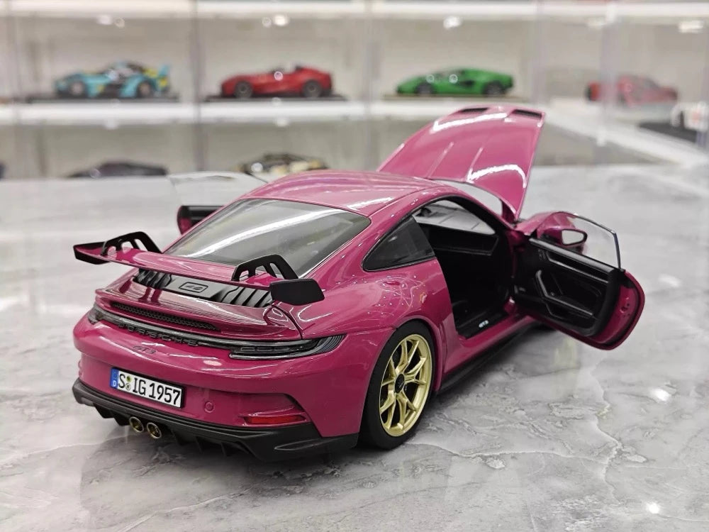 [Norev] 1:18 Porsche 2022 911 GT3 Rubystone Red Model Car Die-Cast