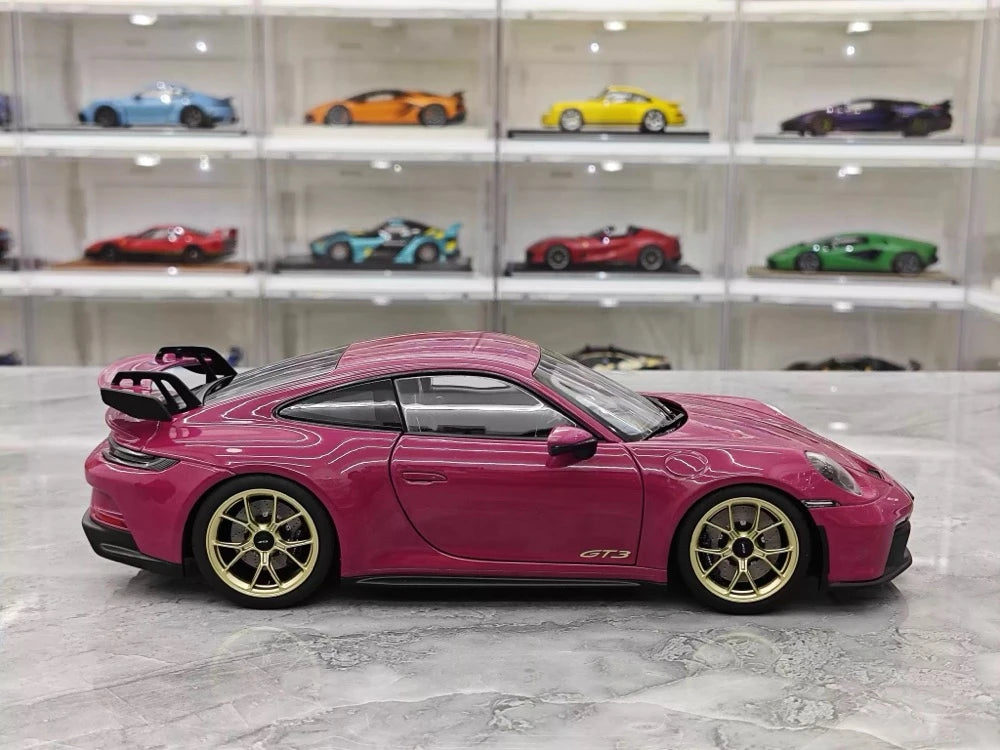 [Norev] 1:18 Porsche 2022 911 GT3 Rubystone Red Model Car Die-Cast