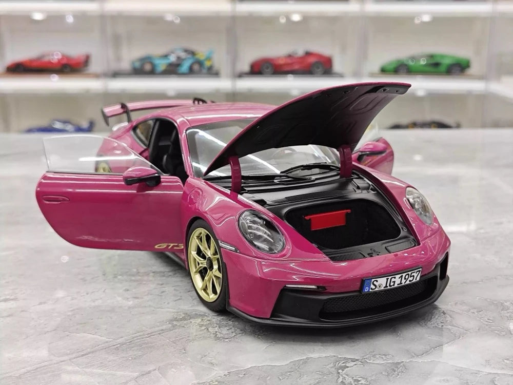 [Norev] 1:18 Porsche 2022 911 GT3 Rubystone Red Model Car Die-Cast