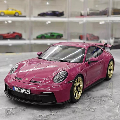 [Norev] 1:18 Porsche 2022 911 GT3 Rubystone Red Model Car Die-Cast