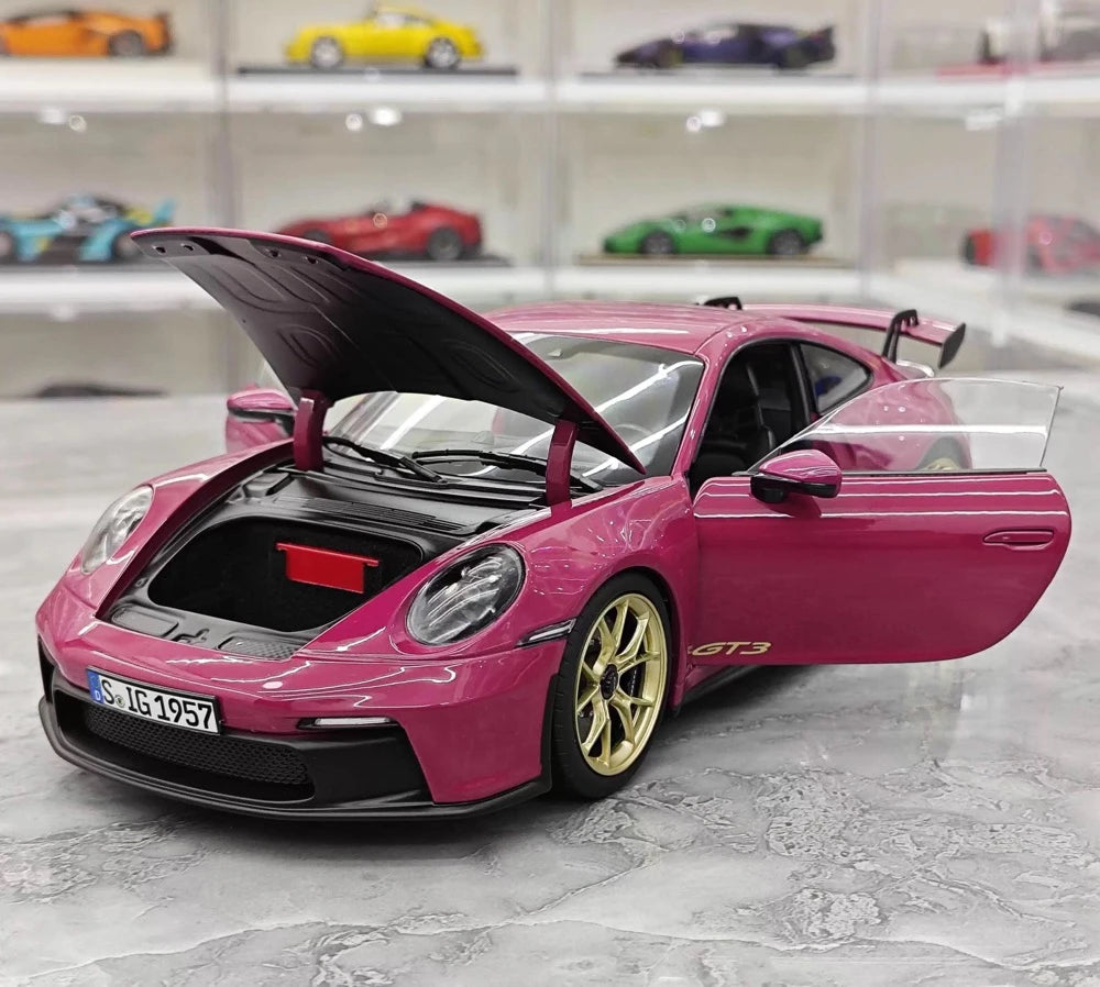 [Norev] 1:18 Porsche 2022 911 GT3 Rubystone Red Model Car Die-Cast
