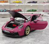 [Norev] 1:18 Porsche 2022 911 GT3 Rubystone Red Model Car Die-Cast