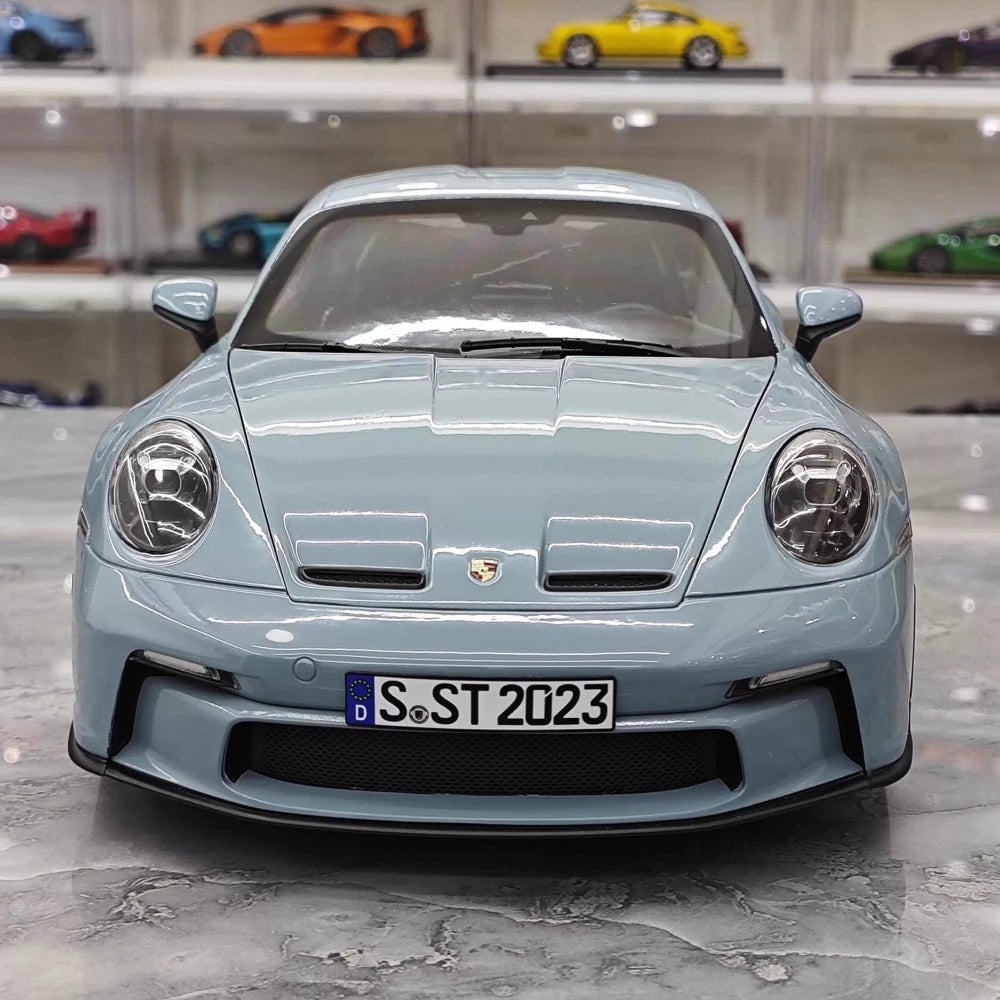 [Norev] 1:18 Porsche 2023 911 S/T Shark Blue Model Car Die-Cast