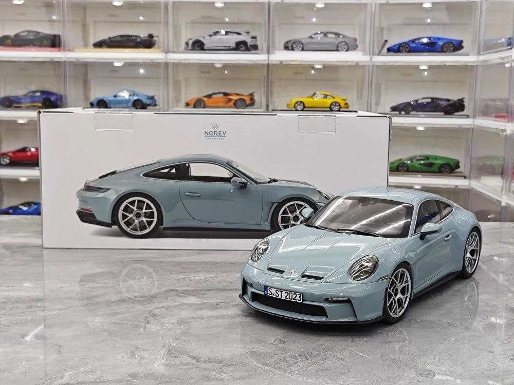 [Norev] 1:18 Porsche 2023 911 S/T Shark Blue Model Car Die-Cast