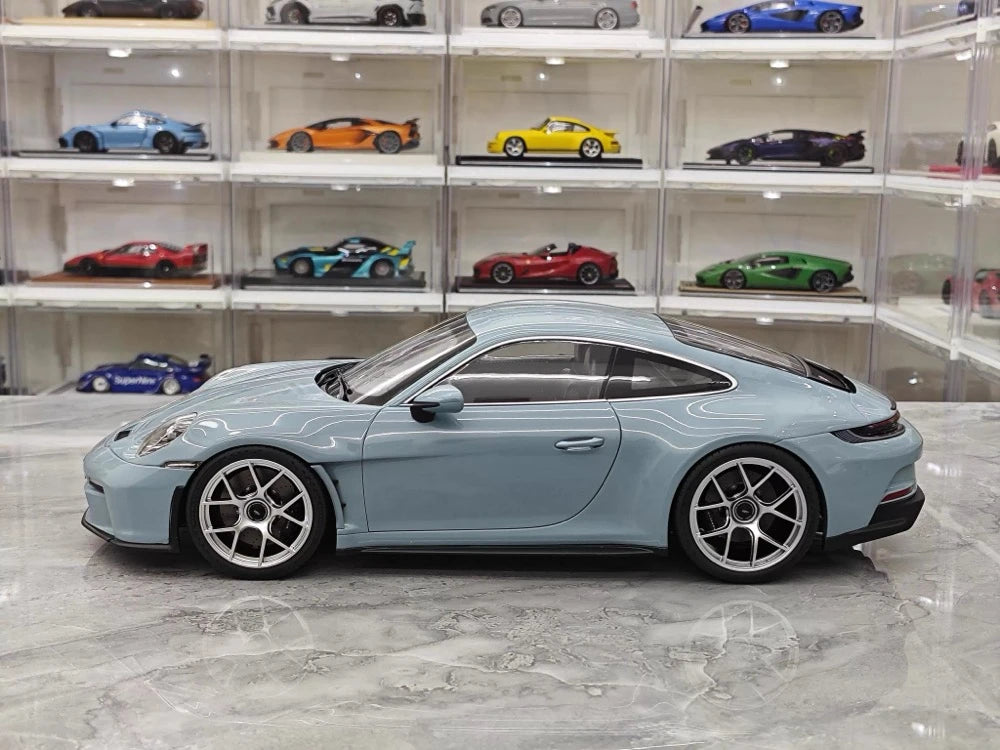 [Norev] 1:18 Porsche 2023 911 S/T Shark blu modellino di auto Die-Cast