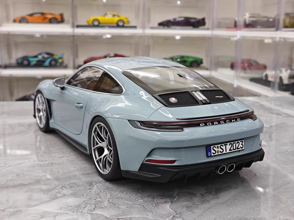 [Norev] 1:18 Porsche 2023 911 S/T Shark blu modellino di auto Die-Cast