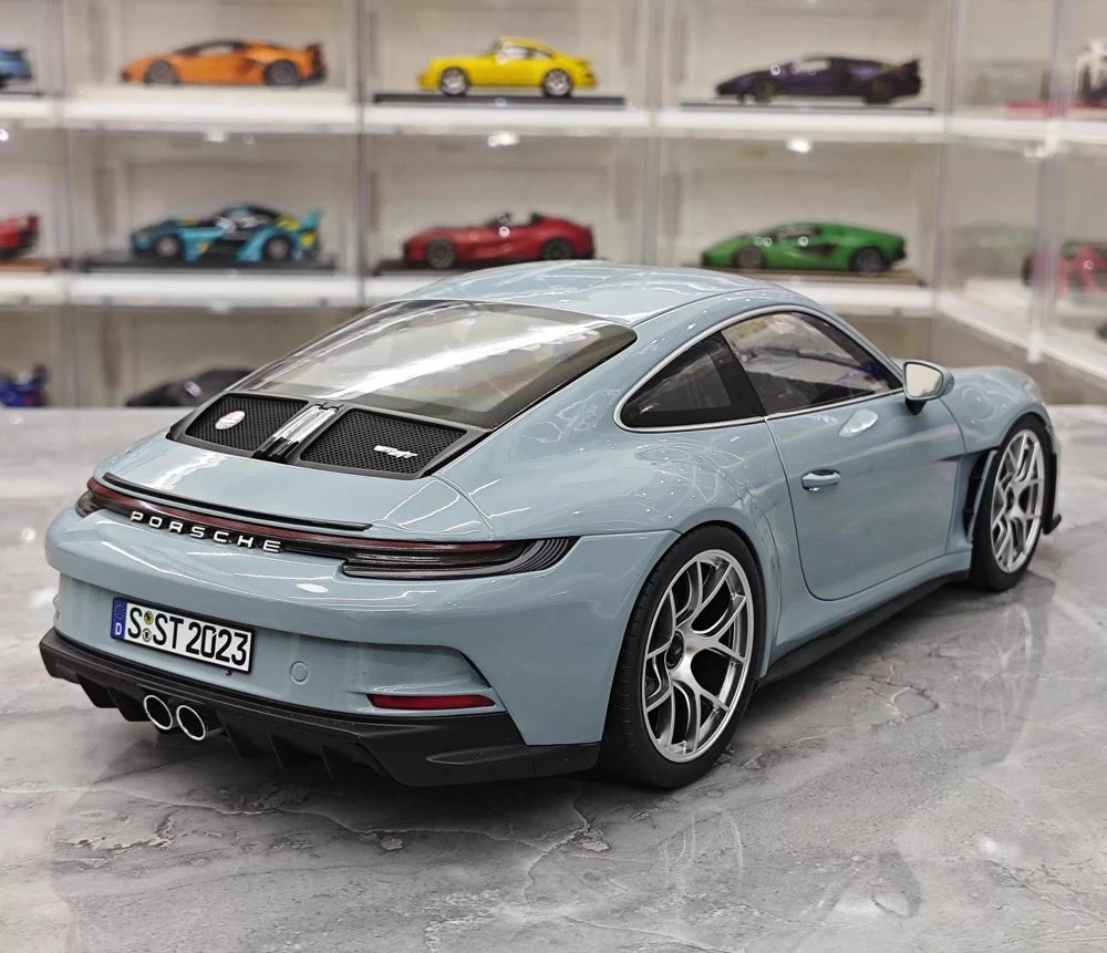 [Norev] 1:18 Porsche 2023 911 S/T Shark blu modellino di auto Die-Cast