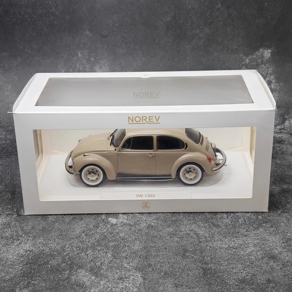 [Norev] 1:18 Volkswagen 1973 Beetle 1303 Off White Model Car Resin