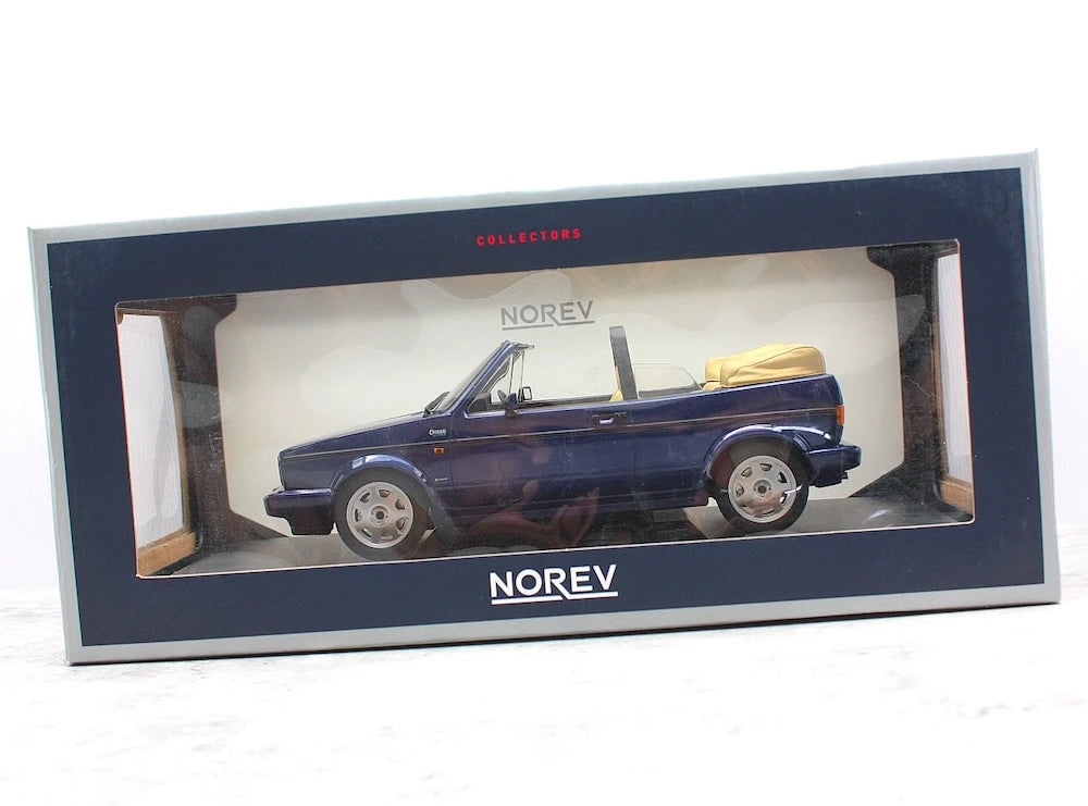 [Norev] 1:18 Volkswagen 1983 Golf MK1 Cabriolet Blue Model Car Resin