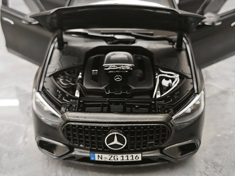 NZG Mercedes-AMG 2023 S 63 E Performance V223 Nightblack Magno 1:18 – Collectible Diecast Model Die-Cast