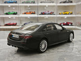 NZG Mercedes-AMG 2023 S 63 E Performance V223 Nightblack Magno 1:18 – modelo de coleção em metal fundido