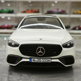 NZG Mercedes-AMG 2023 S 63 E 퍼포먼스 V223 오팔리스 화이트 1:18 – 수집용 다이캐스트 모델 다이캐스트