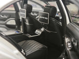 NZG Mercedes-AMG 2023 S 63 E 퍼포먼스 V223 오팔리스 화이트 1:18 – 수집용 다이캐스트 모델 다이캐스트
