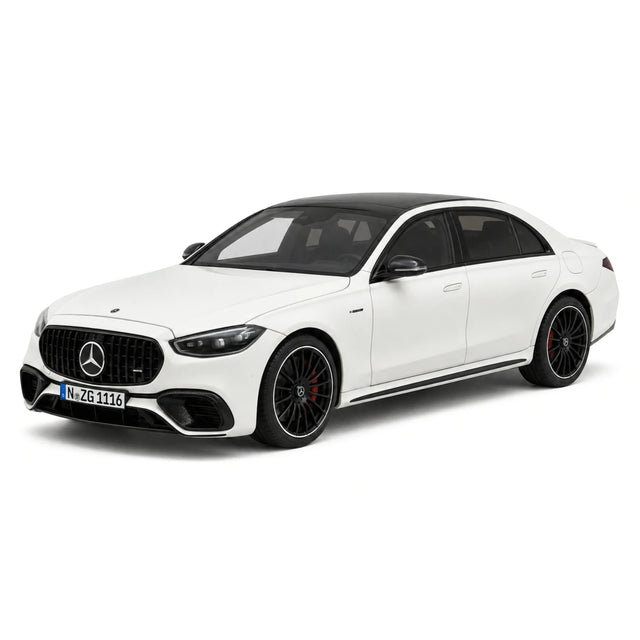 NZG Mercedes-AMG 2023 S 63 E 퍼포먼스 V223 오팔리스 화이트 1:18 – 수집용 다이캐스트 모델 다이캐스트