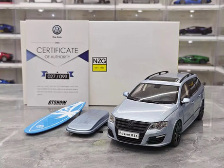 [NZG] 1:18 Volkswagen 2008 Passat R36 Estate Blue Model Car Die-Cast