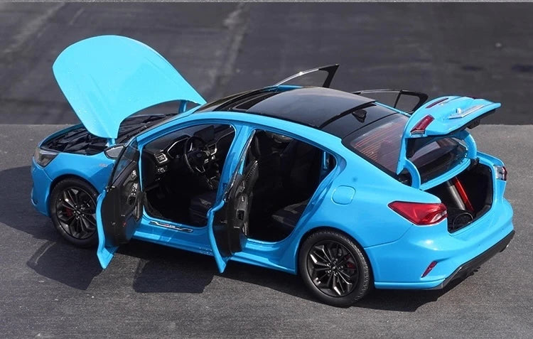 [OEM] 1:18 Ford 2022 Focus Blue Model Car Die-Cast