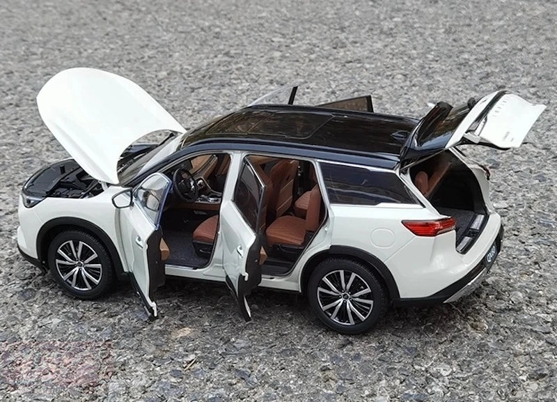 [OEM] 1:18 Infiniti 2022 QX60 White Model Car Die-Cast