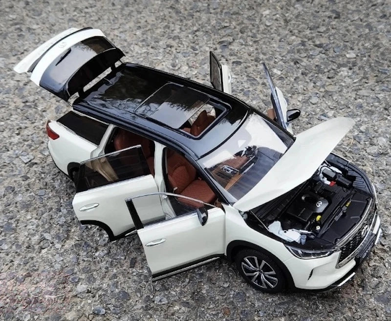 [OEM] 1:18 Infiniti 2022 QX60 White Model Car Die-Cast