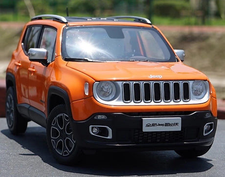 [OEM] 1:18 Jeep 2014 Renegade Orange Model Car Die-Cast