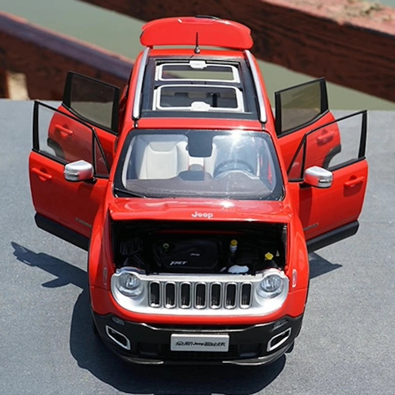 [OEM] 1:18 Jeep 2014 Renegade Red Model Car Die-Cast