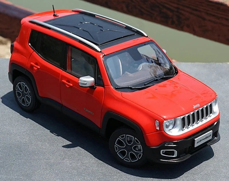 [OEM] 1:18 Jeep 2014 Renegade Red Model Car Die-Cast