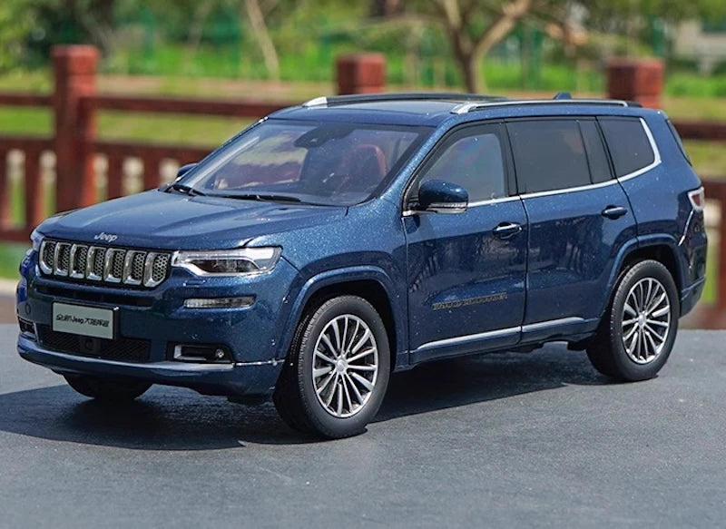 [OEM] 1:18 Jeep 2018 Grand Commander Blue Model Car Die-Cast