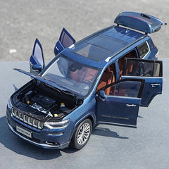 [OEM] 1:18 Jeep 2018 Grand Commander Blue Model Car Die-Cast