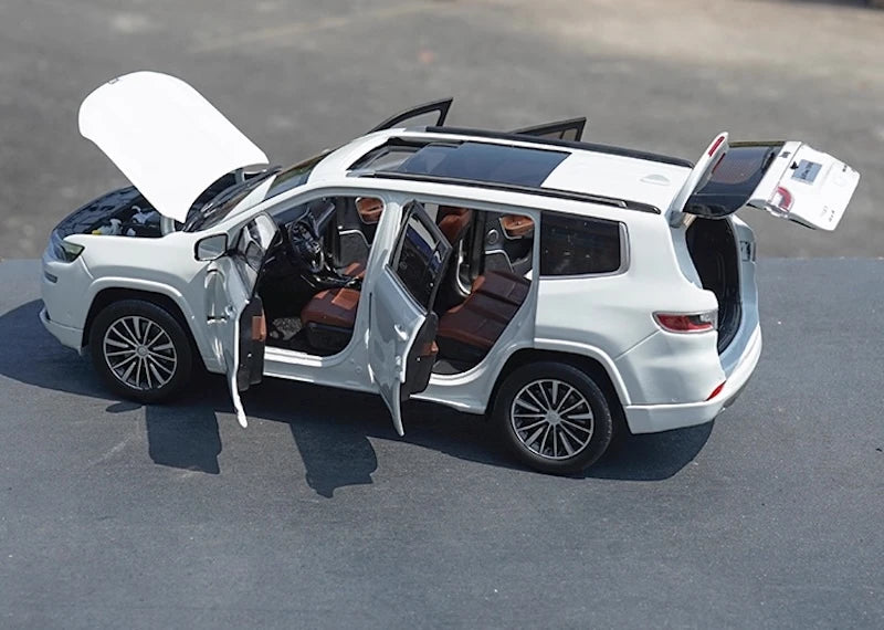 [OEM] 1:18 Jeep 2018 Grand Commander White Model Car Die-Cast