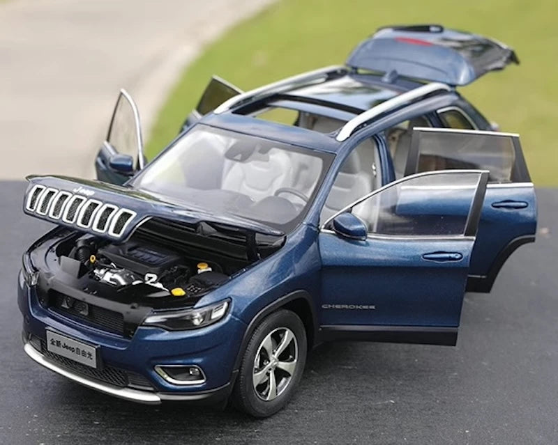 [OEM] 1:18 Jeep 2020 Cherokee Blue Model Car Die-Cast