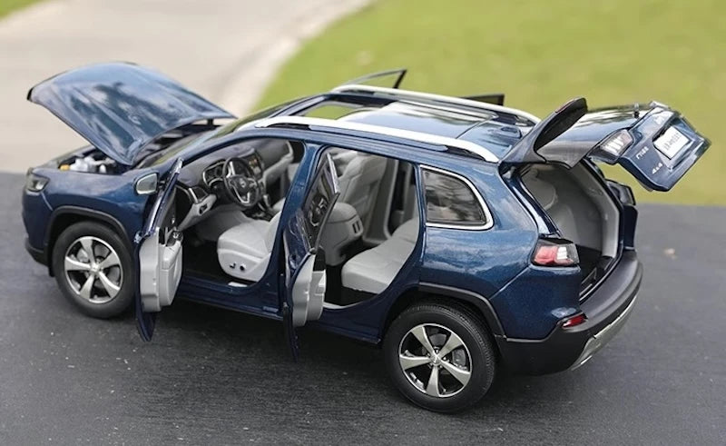 [OEM] 1:18 Jeep 2020 Cherokee Blue Model Car Die-Cast