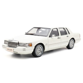 [OEM] 1:18 Lincoln 1990 Town White Model Car Die-Cast