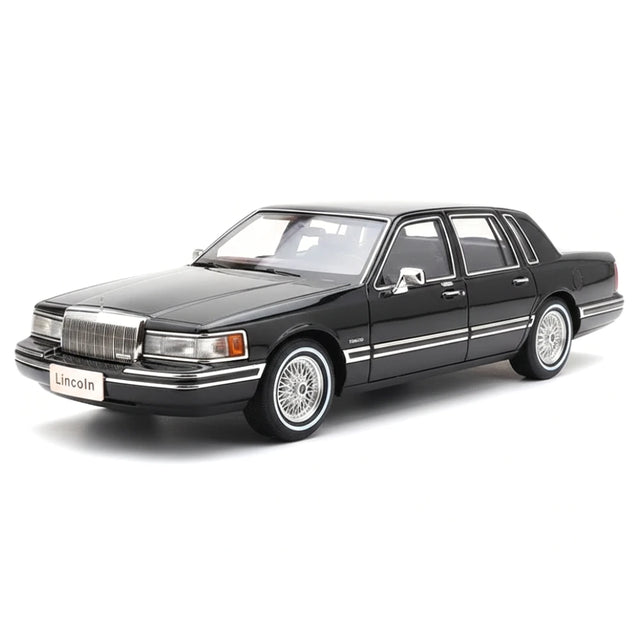 [OEM] 1:18 Lincoln 1990 Town Black Model Car Die-Cast