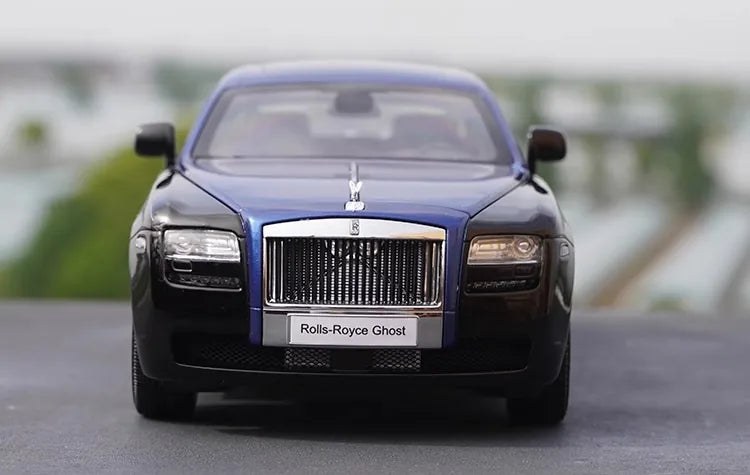[OEM] 1:18 Rolls-Royce 2009 Ghost Black & Blue Model Car Die-Cast