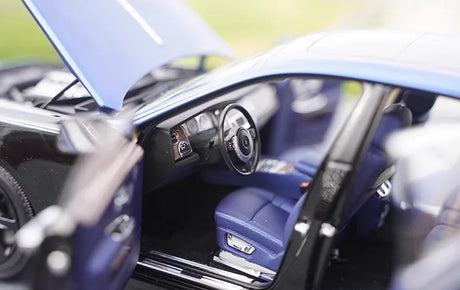 [OEM] 1:18 Rolls-Royce 2009 Ghost Black & Blue Model Car Die-Cast