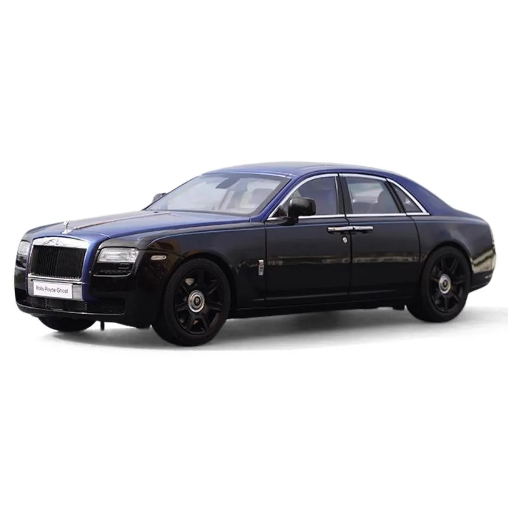 [OEM] 1:18 Rolls-Royce 2009 Ghost Black & Blue Model Car Die-Cast