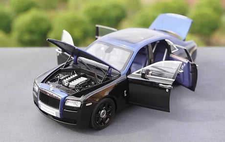 [OEM] 1:18 Rolls-Royce 2009 Ghost Black & Blue Model Car Die-Cast