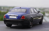 [OEM] 1:18 Rolls-Royce 2009 Ghost Black & Blue Model Car Die-Cast