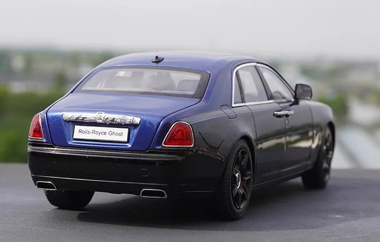 [OEM] 1:18 Rolls-Royce 2009 Ghost Black & Blue Model Car Die-Cast