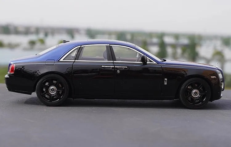 [OEM] 1:18 Rolls-Royce 2009 Ghost Black & Blue Model Car Die-Cast