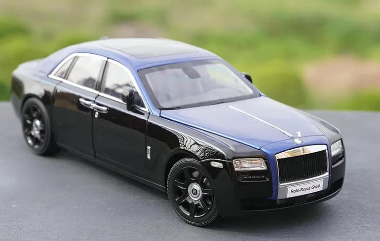[OEM] 1:18 Rolls-Royce 2009 Ghost Black & Blue Model Car Die-Cast