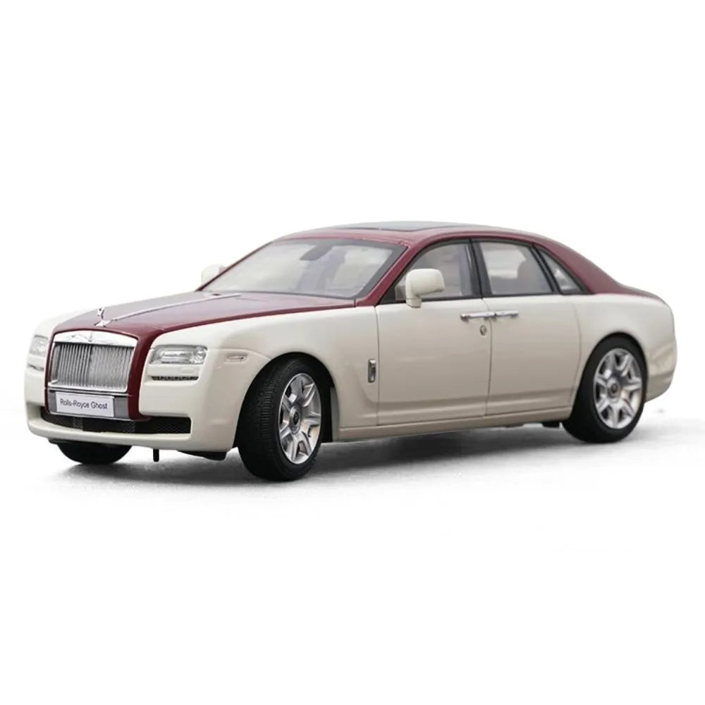 [OEM] 1:18 Rolls-Royce 2009 Ghost White & Red Model Car Die-Cast