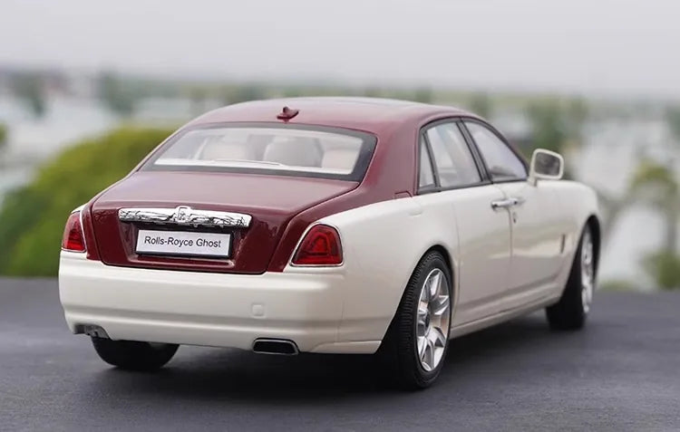 [OEM] 1:18 Rolls-Royce 2009 Ghost White & Red Model Car Die-Cast